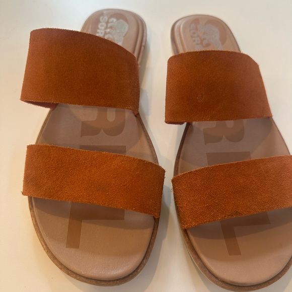 Sorel Women's Burnt Orange Suede Sandals‎ 9.5 - Picture 2 of 5